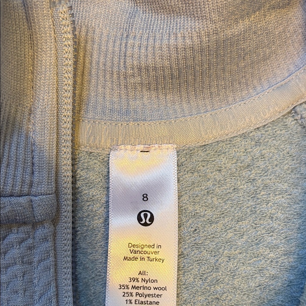 Lululemon Athletica Light Blue Engineered Warmth Half Zip - Picture 8 of 10
